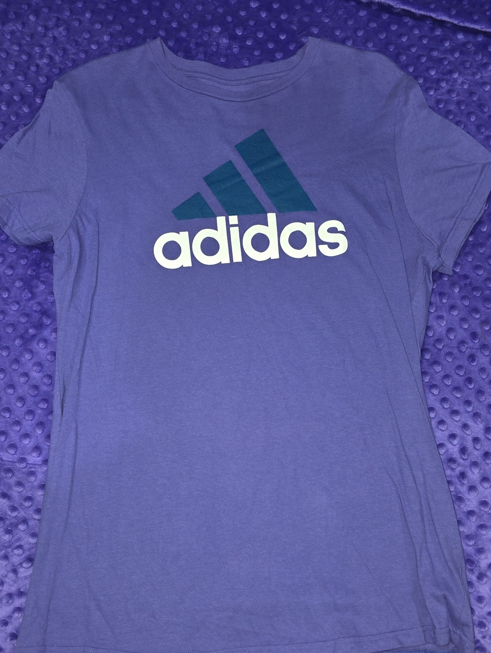 adidas Purple Tee with White Logo